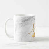 Mug PixDezines Demoiselle d'honneur|Marbre Script Faux (Gauche)