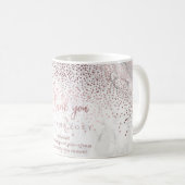 Mug PixDezines FAUX ROSE DORÉ CONFETTI ÉTOURDISSANT (Devant droit)