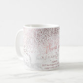 Mug PixDezines FAUX ROSE DORÉ CONFETTI ÉTOURDISSANT (Devant gauche)