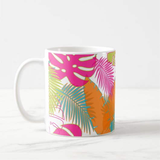 Mug PixDezines forêt tropicale/image réglable (Gauche)