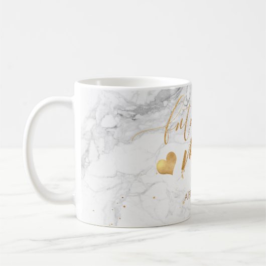 Mug PixDezines Future Mme/Faux Gold/Modern Script (Gauche)