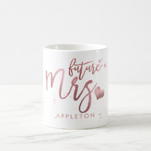 Mug PixDezines Future Mme/Faux Rose Gold/Modern Script