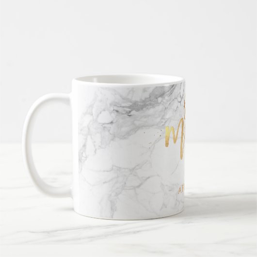 Mug PixDezines Future Mme Modern/Faux Gold Script (Gauche)