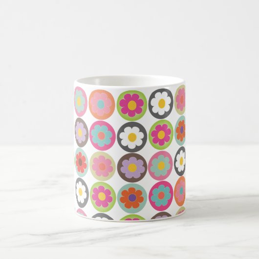 Mug PixDezines groovy daisies/diy background color (Centre)