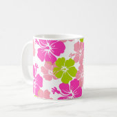 Mug PixDezines hibiscus/couleur de fond DIY (Devant gauche)