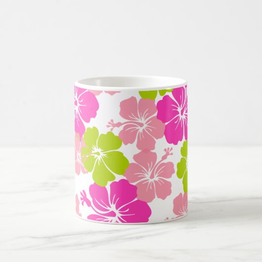 Mug PixDezines hibiscus/couleur de fond DIY (Centre)