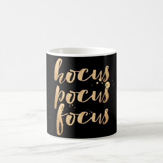 Mug PixDezines Hocus/Pocus/Focus/Faux Gold/do-it-yours (Centre)