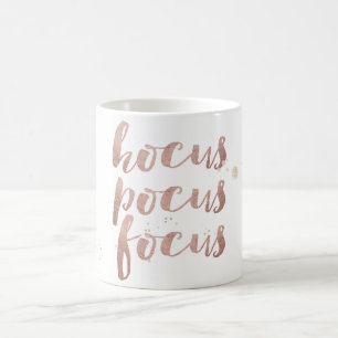 Mug PixDezines Hocus/Pocus/Focus/Faux Rose Gold
