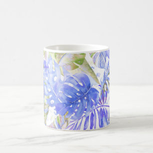 Mug PixDezines Jungle Hawaïen Bleu de Bleuet Vert