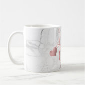 Mug PixDezines LIVE AVEC GRACE/Marble+Faux Rose Gold (Gauche)