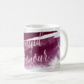 Mug PixDezines Maid of Honor|Blush Pink+Burgundy (Devant droit)