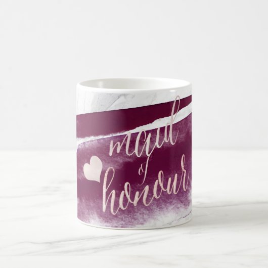 Mug PixDezines Maid of Honor|Blush Pink+Burgundy (Centre)