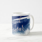 Mug PixDezines Maid of Honor|Blush Pink+Navy (Devant droit)
