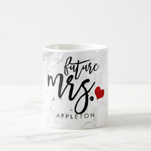 Mug PixDezines Marble Future Mme Modern Brush Script