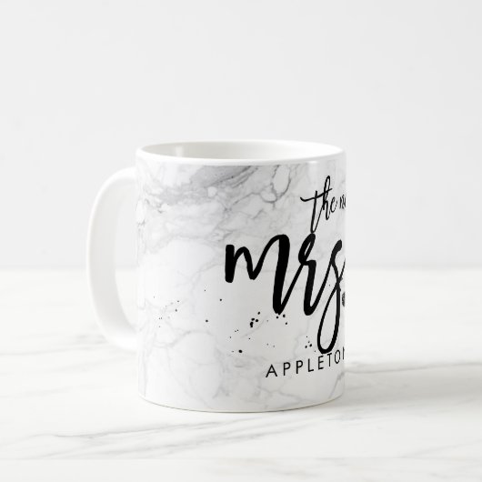 Mug PixDezines Marbre Le Nouveau Script De Brosse Mode (Devant gauche)