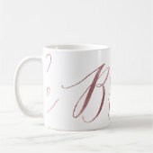Mug PixDezines Mariée/Faux Rose Doré/Écriture Moderne (Gauche)