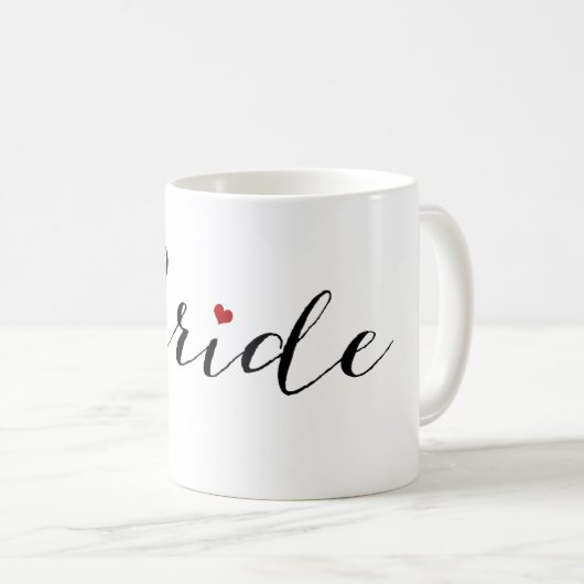 Mug PixDezines Mariée/Script moderne (Devant droit)