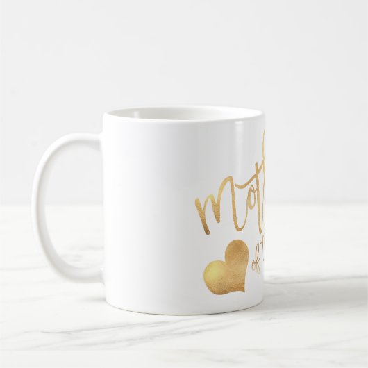 Mug PixDezines Mère de Groom/Faux Gold Script (Gauche)
