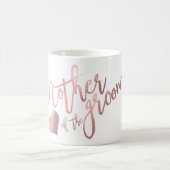 Mug PixDezines Mère de Groom/Faux Rose Gold Script (Centre)
