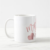 Mug PixDezines Mère de Groom/Faux Rose Gold Script (Gauche)
