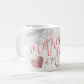 Mug PixDezines Mère de la chambre/Faux Rose Gold/Marbl (Devant gauche)