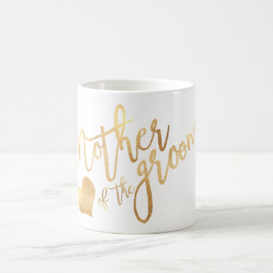 Mug PixDezines Mère de la mariée/Écriture en faux or