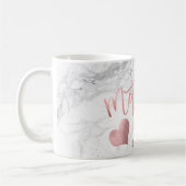 Mug PixDezines Mère de la mariée/Faux Rose Gold/Marble (Gauche)