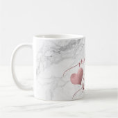 Mug PixDezines Mère de la mariée/Faux script doré rose (Gauche)