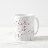 Mug PixDezines Mère de la mariée/Rose de Faux Script G (Devant droit)
