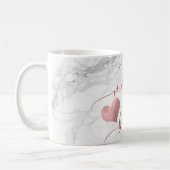 Mug PixDezines Mère de la mariée/Rose de Faux Script G (Gauche)