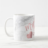 Mug PixDezines mère du marié/Faux or rose/Marbre (Gauche)