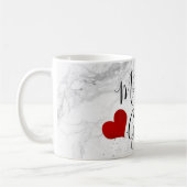 Mug PixDezines Mère du marié/Marbre/Écriture DIY (Gauche)