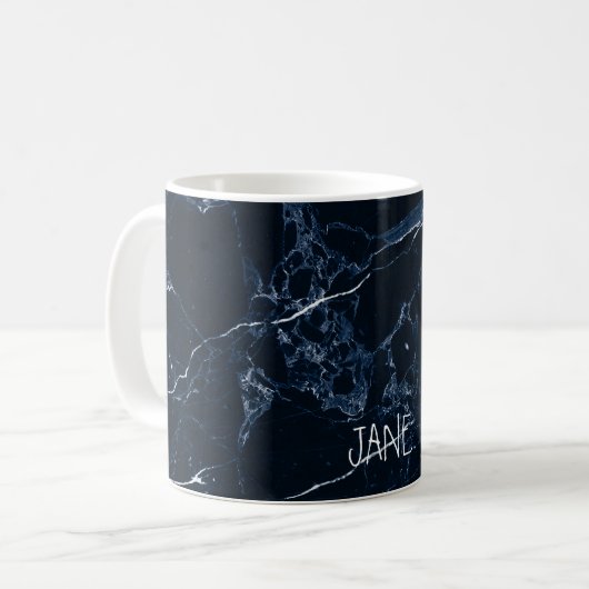 Mug PixDezines MIDNIGHT BLUE MARBLE (Devant gauche)