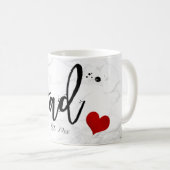 Mug PixDezines NEW DAD Marble+Script moderne (Devant droit)