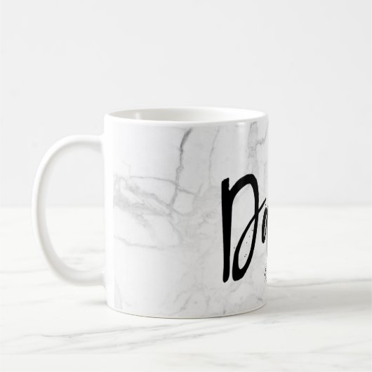 Mug PixDezines NEW DAD Marble+Script moderne (Gauche)