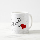 Mug PixDezines NOUVEAU MARBRE DAD+Script moderne (Devant droit)