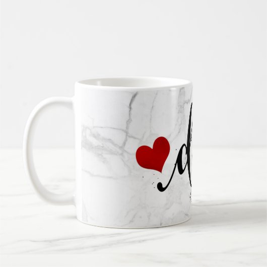 Mug PixDezines NOUVEAU MARBRE DAD+Script moderne (Gauche)