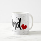 Mug PixDezines NOUVEAU MARBRE DAD+Script moderne (Devant droit)