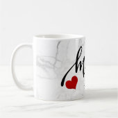 Mug PixDezines NOUVEAU MOM Marbre+Script moderne (Gauche)