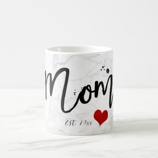 Mug PixDezines NOUVEAU MOM Marbre+Script moderne (Centre)