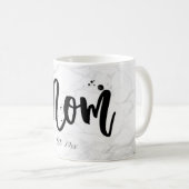 Mug PixDezines NOUVELLE MAMAN Marbre+Moderne Script (Devant droit)