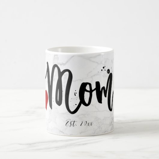 Mug PixDezines NOUVELLE MAMAN Marbre+Moderne Script (Centre)