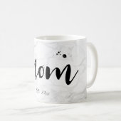 Mug PixDezines NOUVELLE MAMAN Marbre+Script Moderne (Devant droit)