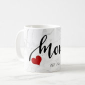 Mug PixDezines NOUVELLE MAMAN Marbre+Script Moderne (Devant gauche)