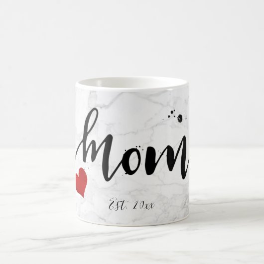Mug PixDezines NOUVELLE MAMAN Marbre+Script Moderne (Centre)