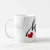 Mug PixDezines NOUVELLE MAMAN Marbre+Script Moderne (Gauche)