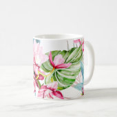 Mug PixDezines Orchid Isle, Pink Cymbidium Orchid (Devant droit)