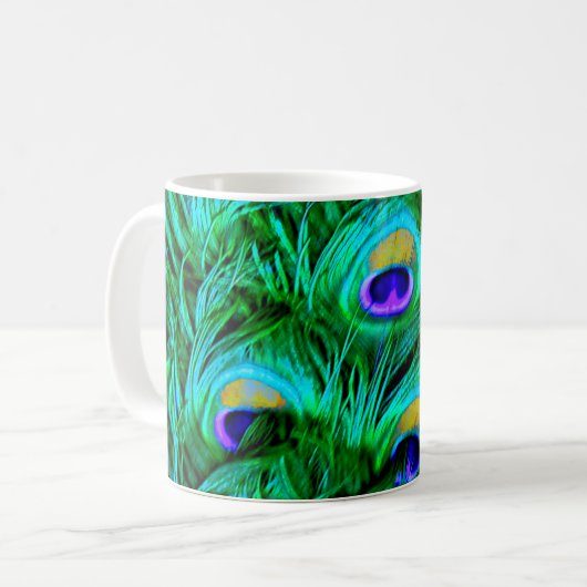 Mug PixDezines Pacock Psychedelic (Devant gauche)