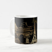 Mug PixDezines Paris la nuit/Gold Tone (Devant gauche)