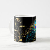 Mug PixDezines plumes de paon (Devant gauche)